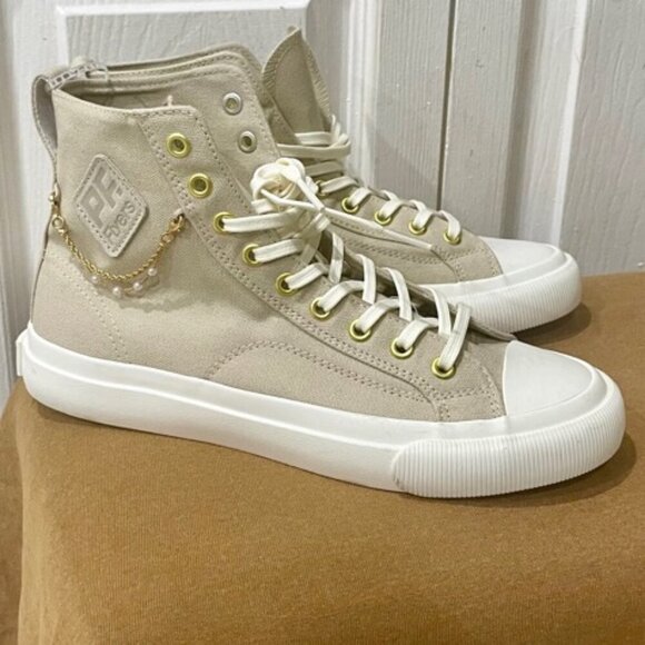 PF FLYERS EMBELLISHED  GOLDEN AGE COLLECTION  HIGH TOP CANVAS Sz woman 8.5 men 7 - Picture 10 of 15